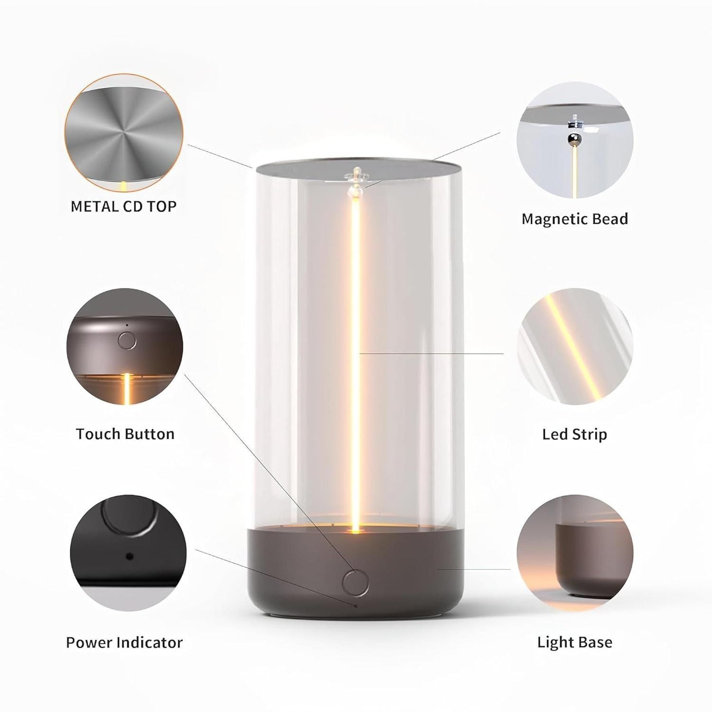 Janiyo™ Magnetic Desk & Decor Lamp – Sleek, Soft & Smart