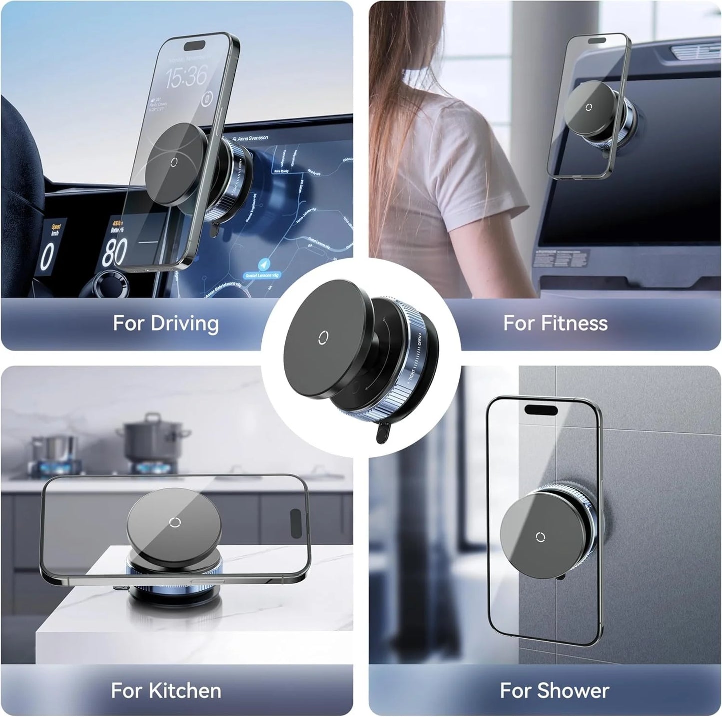 Janiyo™ UltraGrip Magnetic Stand – For Phones, GPS & More