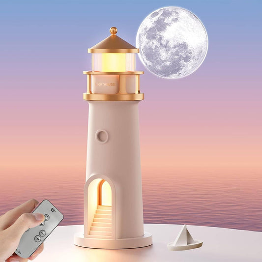 Moon Projection Lighthouse – Dreamy Night Light for Kids & Adults